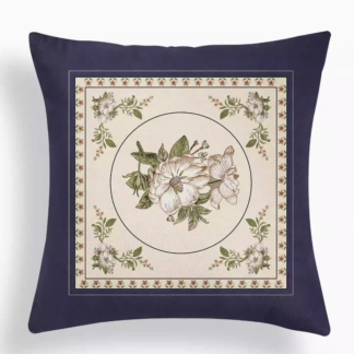 Roseship vintage print cushion with pad